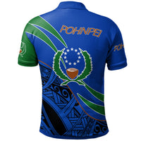 Pohnpei Polo Shirt Symmetrical Lines - Polynesian Pride