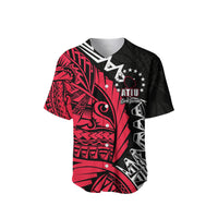 (Custom Personalised)Cook Islands Baseball Jersey Atiu Polynesian Style LT6 - Polynesian Pride