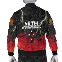Papua New Guinea Men Bomber Jacket Independence Day Special Style LT16 - Polynesian Pride