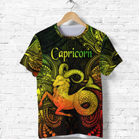 Custom Capricorn Zodiac Polynesian T Shirt Unique Style Reggae LT8 - Polynesian Pride