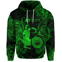 Capricorn Zodiac Polynesian Zip Hoodie Unique Style Green LT8 - Polynesian Pride