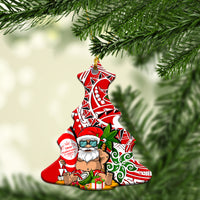 Hawaii Mele Kalikimaka Santa Claus Beach Ornament LT6 - Polynesian Pride