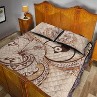 Yap Quilt Bed Set - Hibiscus Flowers Vintage Style - Polynesian Pride