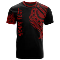 Pohnpei State Custom T Shirt Pohnpei State Tatau Red Patterns Unisex Black - Polynesian Pride