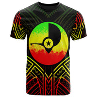 Yap State T Shirt Yap State Seal Tribal Reggae Color Patterns Unisex Black - Polynesian Pride