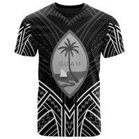 Guam T Shirt Guam Seal Tribal Black Color Patterns Unisex Black - Polynesian Pride