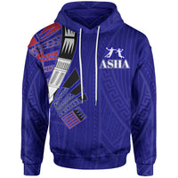 American Samoa Hoodie SHA Polynesian Patterns Unisex Black - Polynesian Pride