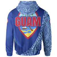 Guam Zip Hoodie Chelu Polynesian Patterns Sport Style - Polynesian Pride