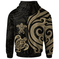 Yap Polynesian Hoodie Gold Tentacle Turtle - Polynesian Pride