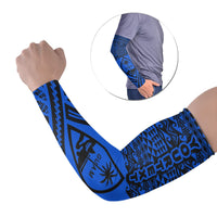 Guam Custom Personalised Arm Sleeve - Polynesian Style (Set of Two) Set of 2 Blue - Polynesian Pride