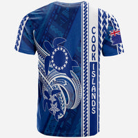 Cook Islands Turtle With Polynesian Geometrical Pattern T Shirt LT7 - Polynesian Pride