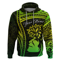 Custom Polynesian Valentine Couple Hoodie I LOVE YOU Hibiscus Style Green LT13 No Women - Polynesian Pride