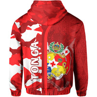 Tonga Unique Zip Hoodie Camouflage with Tongan Pattern LT13 - Polynesian Pride