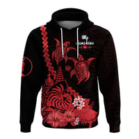 Custom New Caledonia Valentine Couple Love Hoodie My Sunshine Polynesia Turtle Red LT14 - Polynesian Pride