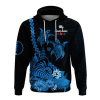 Custom New Caledonia Valentine Couple Love Hoodie My Sunshine Polynesia Turtle Blue LT14 - Polynesian Pride