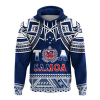 Samoa Rugby Hoodie Toa Samoa Pacific Sporty Ver.02 LT14 Pullover Hoodie Blue - Polynesian Pride