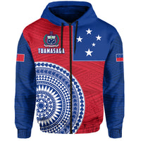 Custom Tuamasaga Samoa Zip Hoodie Polynesian Pattern LT13 - Polynesian Pride