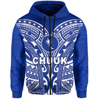Custom Chuuk Zip Hoodie Micronesia Simple Pattern LT13 - Polynesian Pride