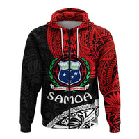 Samoa Zip Hoodie Beloved Samoan Mix Polynesian Pattern LT13 Unisex Red - Polynesian Pride