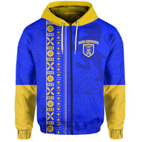 Custom Suva Grammar Zip Hoodie (For Kid) Happy Anniversary LT13 - Polynesian Pride