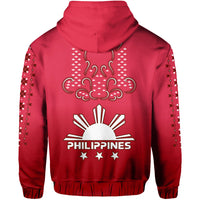 Philippines Hoodie Sun Filipino Red Barong LT13 - Polynesian Pride