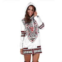(Custom Personalised) Polynesian Hoodie Dress Dashiki With Polynesian Tattoo Royal Version LT14 - Polynesian Pride