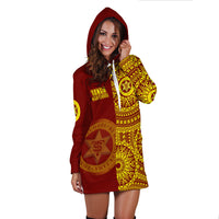 (Custom Personalised) Tonga High School Hoodie Dress Tongan Ngatu Pattern LT14 - Polynesian Pride