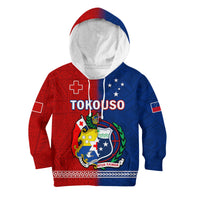 TokoUso Hoodie KID Tonga and Samoa United We Stand Divided We Fall LT14 Blue - Polynesian Pride