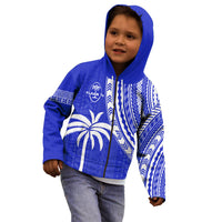 Fiji Rugby Sevens Hoodie KID Fijian 7s Tapa Polynesian Blue Ver.02 LT13 - Polynesian Pride