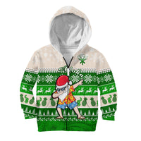 Hawaii Mele Kalikimaka Hoodie KID Dabbing Santa Green Merry Christmas LT14 - Polynesian Pride