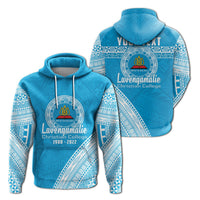 Custom Lavengamalie College Tonga Hoodie Happy 42nd Anniversary LT13 Hoodie Blue - Polynesian Pride