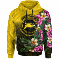 Hawaii Custom Hoodie Nanakuli High and Intermediate School Hawaiian Tropical Flowers LT10 Black - Polynesian Pride