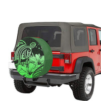 Hawaii Turtle Map Polynesian Green Spare Tire Cover AH - Polynesian Pride