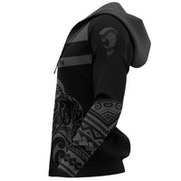 Hawaii Polynesian Kanaka Warrior Hoodie (Zip) Premium Style - Polynesian Pride
