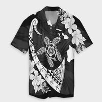 Hawaii Couple Outfits Matching Dress and Hawaiian Shirt Hawaii Map Hibiscus Turtle Fish Hook Polynesian RLT14 - Polynesian Pride