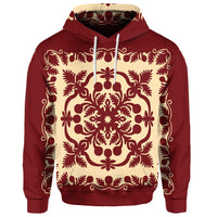 Custom Hawaiian Palm Tree Quilt Vintage Hoodie - Polynesian Pride