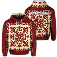 Custom Hawaiian Palm Tree Quilt Vintage Hoodie Unisex Art - Polynesian Pride