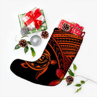 Hawaiian Turtle Plumeria Kakau Polynesian Quilt Christmas Stocking Neo Orange AH - Polynesian Pride