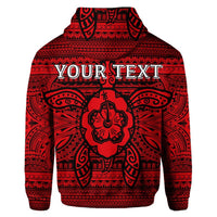 Custom Hawaiian Turtle Polyensian Tribal Hoodie Red - Polynesian Pride