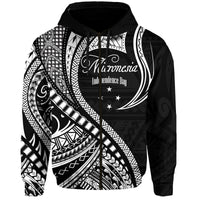 Custom Federated States of Micronesia Independence Day Hoodie Black Polynesian Wave Style LT9 Zip Hoodie Black - Polynesian Pride