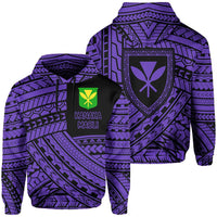 Polynesian Protect Mauna Kea Kanaka Maoli Hawaii Hoodie Purple Quarter Style Unisex Purple - Polynesian Pride