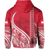 Tahiti Rugby Hoodie Marvelous Version Red - Polynesian Pride
