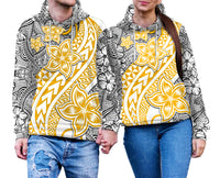 Traditional Polynesian Tribal Tattoo Retro Couple Hoodie Yellow LT9 - Polynesian Pride