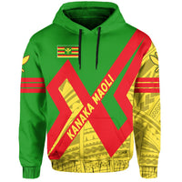 Kanaka Maoli Flag Polynesian Hoodie Cross Style - Polynesian Pride
