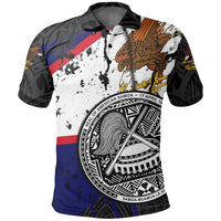 American Samoa Seal Polo Shirt My Blood - Polynesian Pride