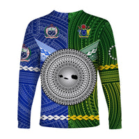 Samoa And Cook Islands Long Sleeve Shirt Together LT8 - Polynesian Pride