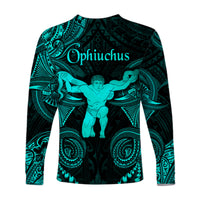 Ophiuchus Zodiac Polynesian Long Sleeve Shirt Unique Style - Turquoise LT8 - Polynesian Pride