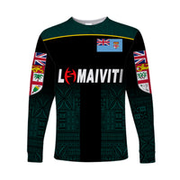 (Custom Personalised) Fiji Lomaiviti Rugby Long Sleeve Shirts Simple Vibes, Custom Text And Number LT8 - Polynesian Pride