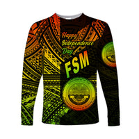 Federated States of Micronesia Long Sleeve Shirts FSM Happy Independence Day Original Vibes - Reggae LT8 - Polynesian Pride