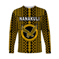 Hawaii Nanakuli School Long Sleeve Shirts Golden Hawks Simple Style LT8 - Polynesian Pride